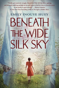 Book cover of Beneath the wide silk sky by Emily Inouye Huey.<br />
